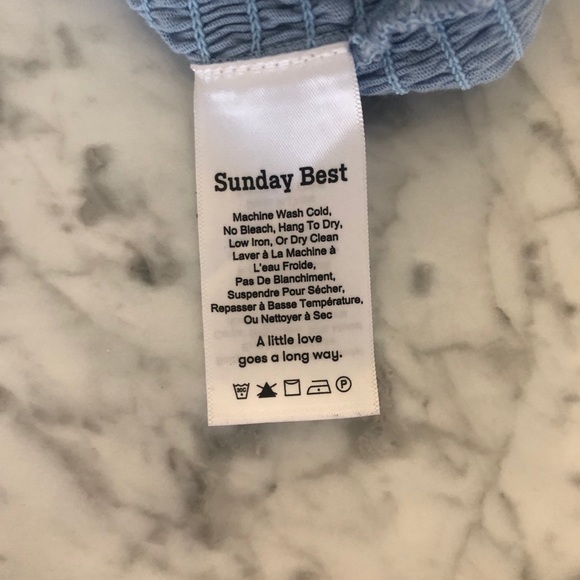 Aritzia Sunday Best Ruffled Tank in Blue - Picture 6 of 6